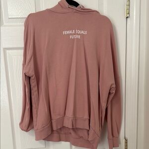 Pink Hoodie with Slogan